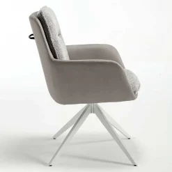 Wohnen Graue Möbel|Weiße Möbel*Komfort Esstischsessel in Grau - Basel (2er Set)