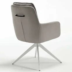 Wohnen Graue Möbel|Weiße Möbel*Komfort Esstischsessel in Grau - Basel (2er Set)