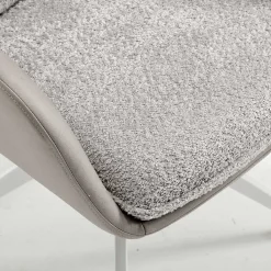 Wohnen Graue Möbel|Weiße Möbel*Komfort Esstischsessel in Grau - Basel (2er Set)