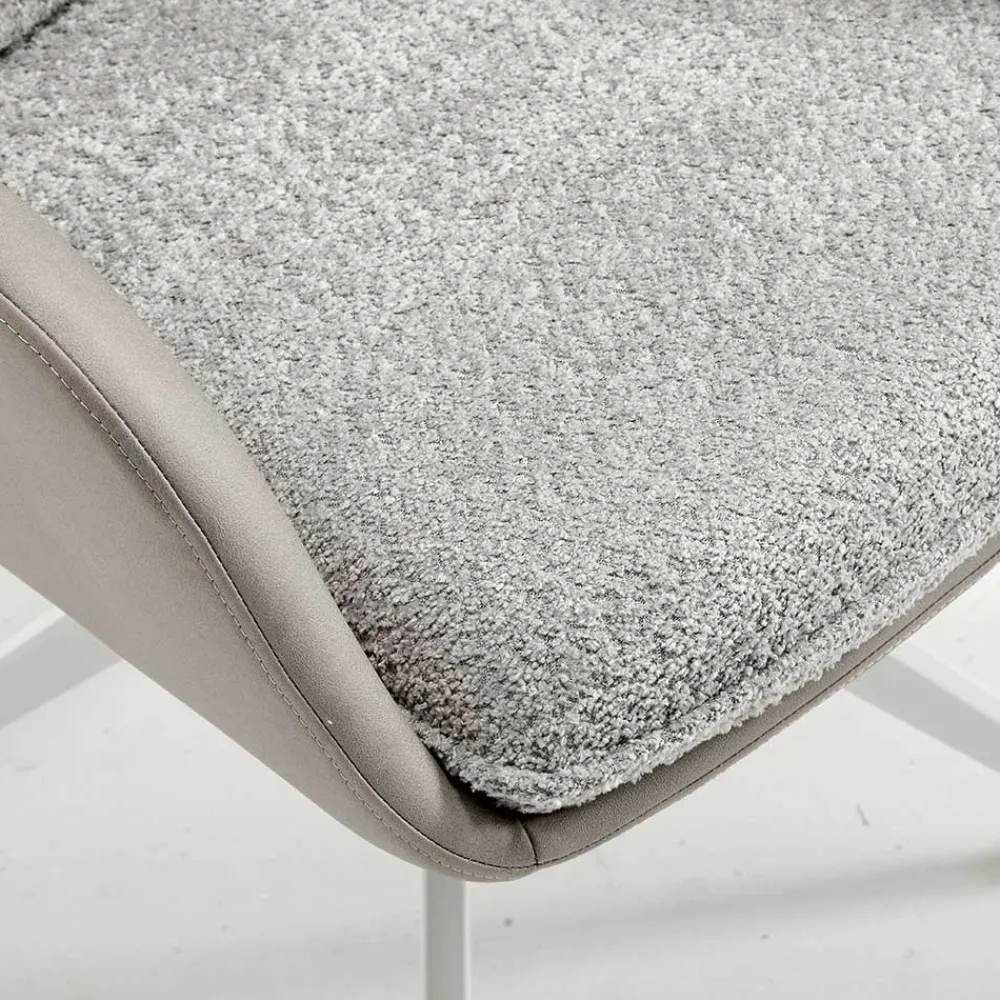 Wohnen Graue Möbel|Weiße Möbel*Komfort Esstischsessel in Grau - Basel (2er Set)