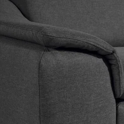 Wohnen Braune Möbel|Sessel & Hocker*Komfortsessel in Dunkelgrau und Nussbaum - Pelago