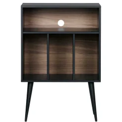 Wohnen Braune Möbel|Wohnzimmer-Regale*Kommode - Plattenregal in Schwarz - Daan