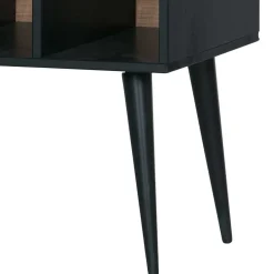 Wohnen Braune Möbel|Wohnzimmer-Regale*Kommode - Plattenregal in Schwarz - Daan