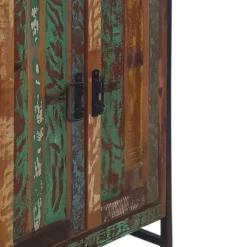 Wohnen Landhausmöbel|Küchenschränke*Kommode Ensley in Schwarz Bunt