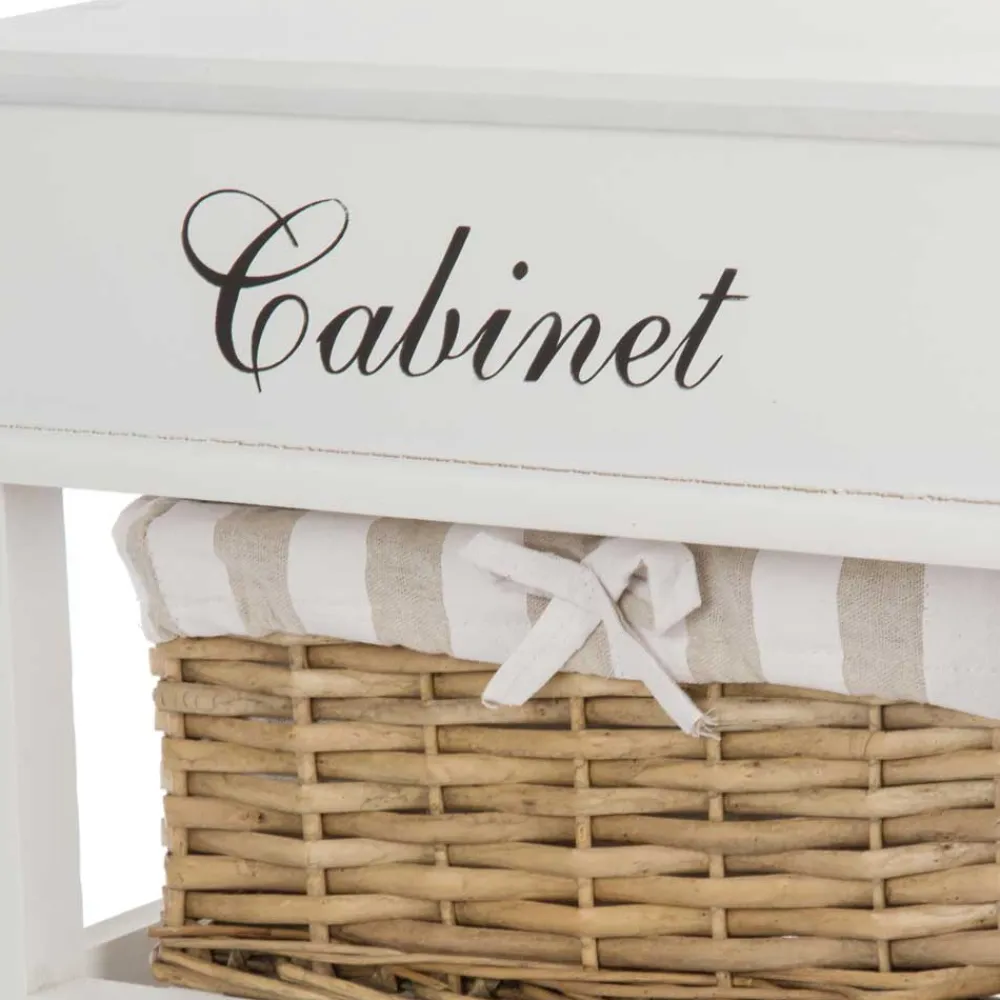 Wohnen Rattanmöbel|Nachttische*Kommode Havanna mit 3 Körben