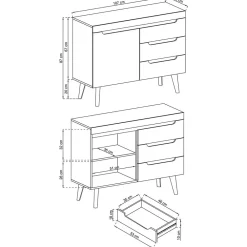 Wohnen Kommode im Skandinavischen Stil - Olcian