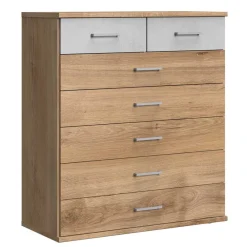 Wohnen Küchenschränke|Flurkommoden*Kommode in Eiche & Hellgrau - Anca