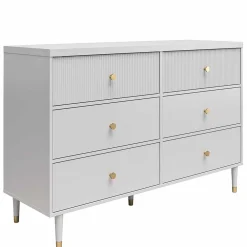 Wohnen Küchenschränke|Sideboards*Kommode in Hellgrau mit Gold - Imano