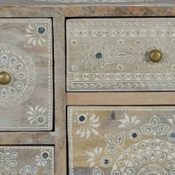 Wohnen Vintage Möbel|Nachttische*Kommode in Holz White Wash - Troyes