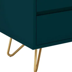 Wohnen Skandinavische Möbel|Sideboards & Kommoden*Kommode in Petrol mit kurzen Hairpin Legs - Clamps