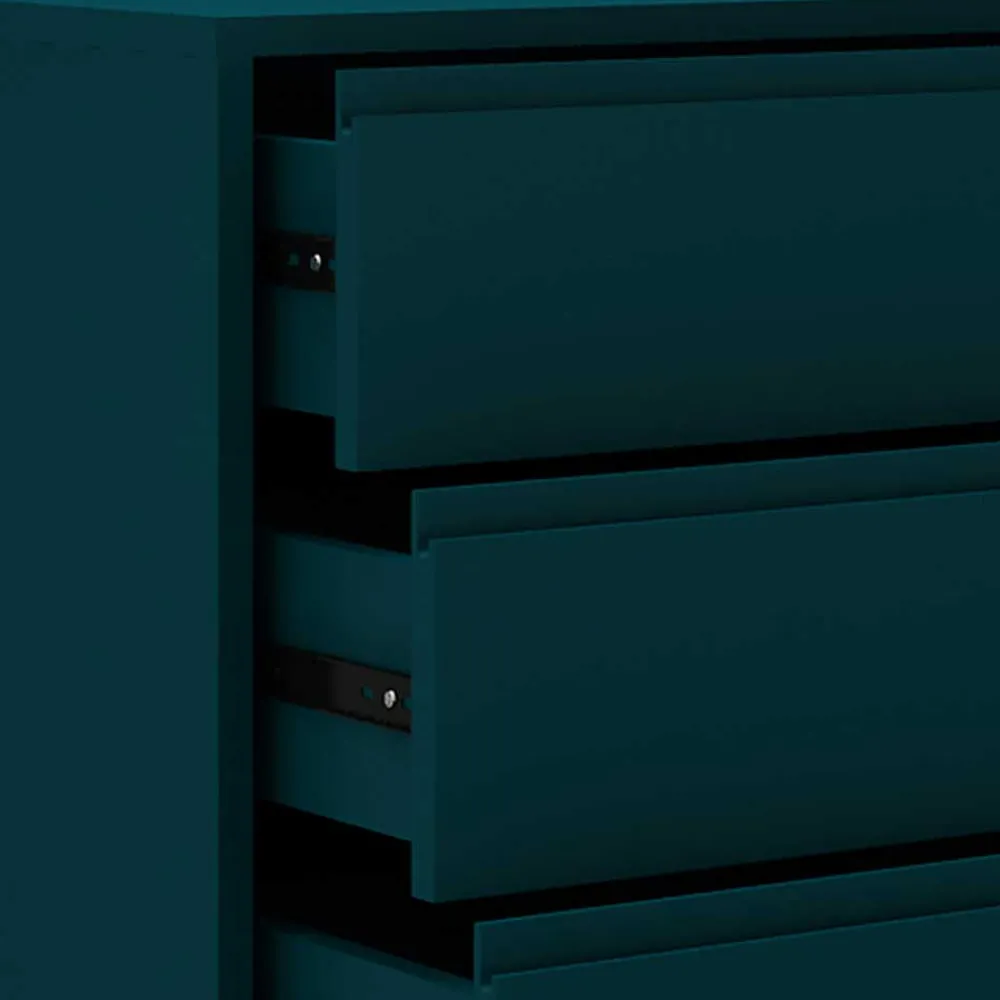 Wohnen Skandinavische Möbel|Sideboards & Kommoden*Kommode in Petrol mit kurzen Hairpin Legs - Clamps