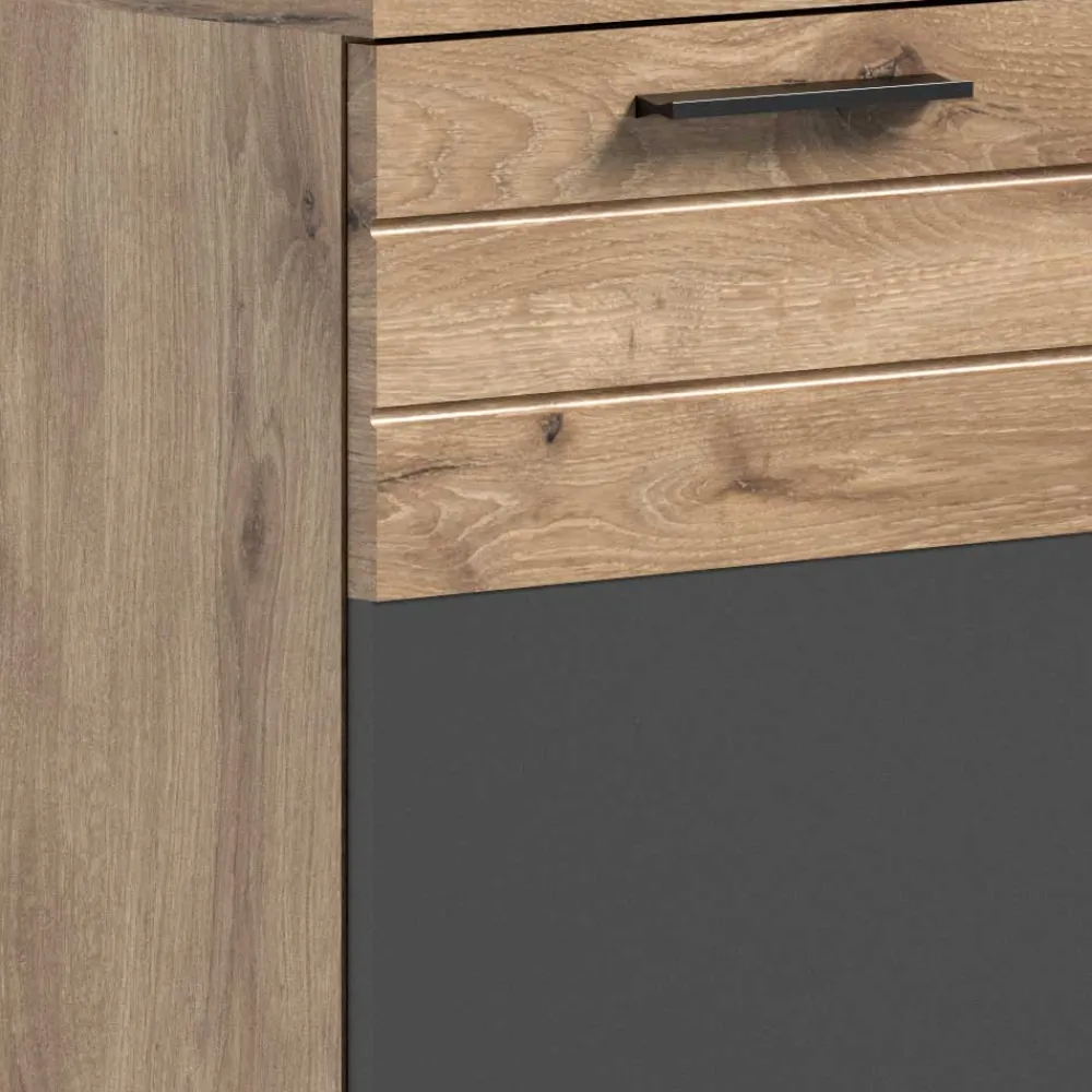 Wohnen Graue Möbel|Küchenschränke*Kommode mit Doppeltür 80x87x40 cm - Lucios