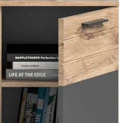 Wohnen Graue Möbel|Küchenschränke*Kommode mit Doppeltür 80x87x40 cm - Lucios