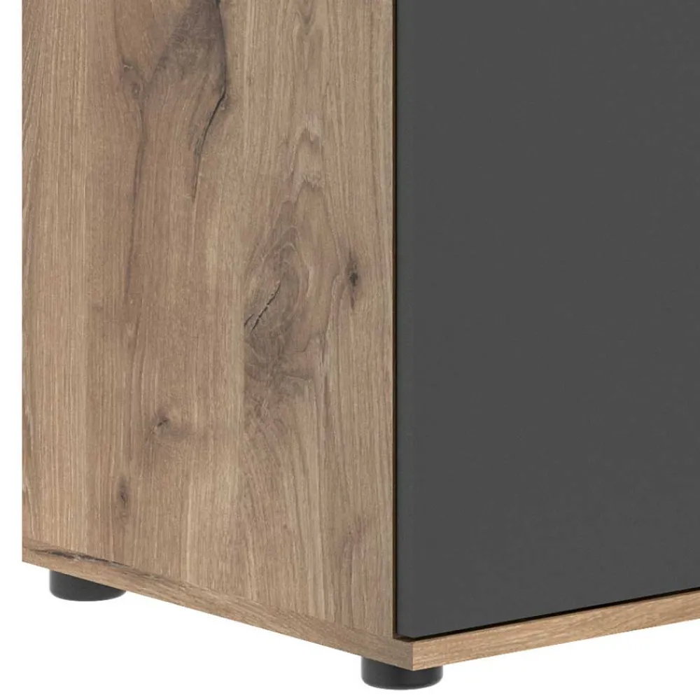 Wohnen Graue Möbel|Küchenschränke*Kommode mit Doppeltür 80x87x40 cm - Lucios