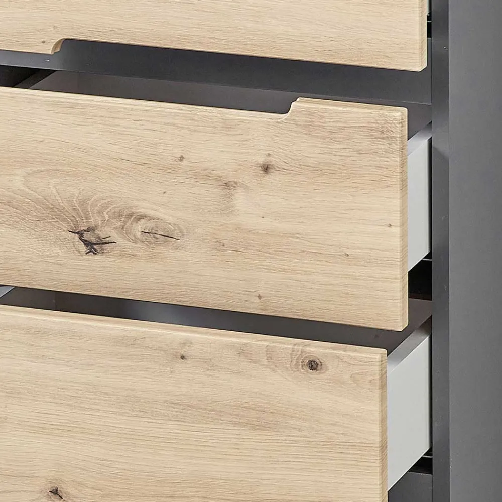 Wohnen Kommode mit vier Schubladen & Tür - Kuetra I