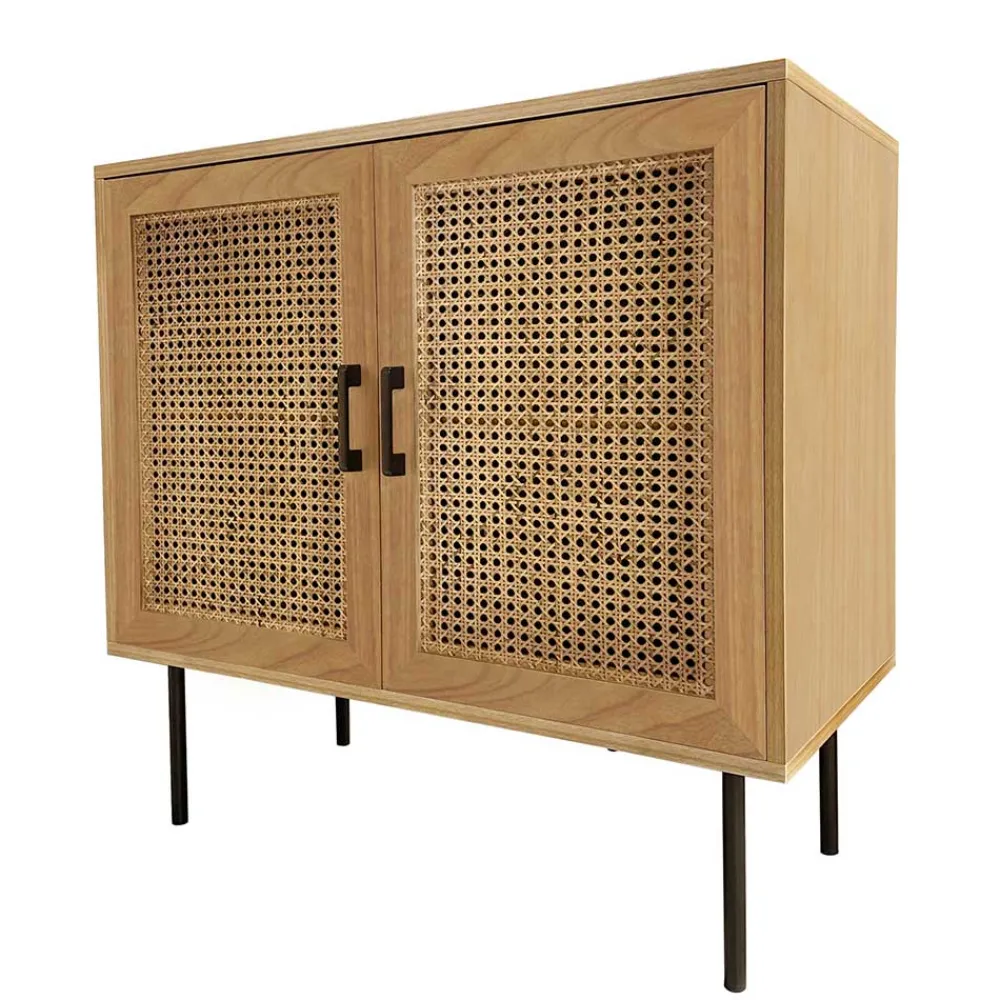 Wohnen Kommode mit Wiener Geflecht Türen - Esholda