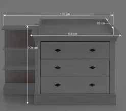 Kinder Wohnen Kommode oder Wickelkommode Landhaus - Satumare