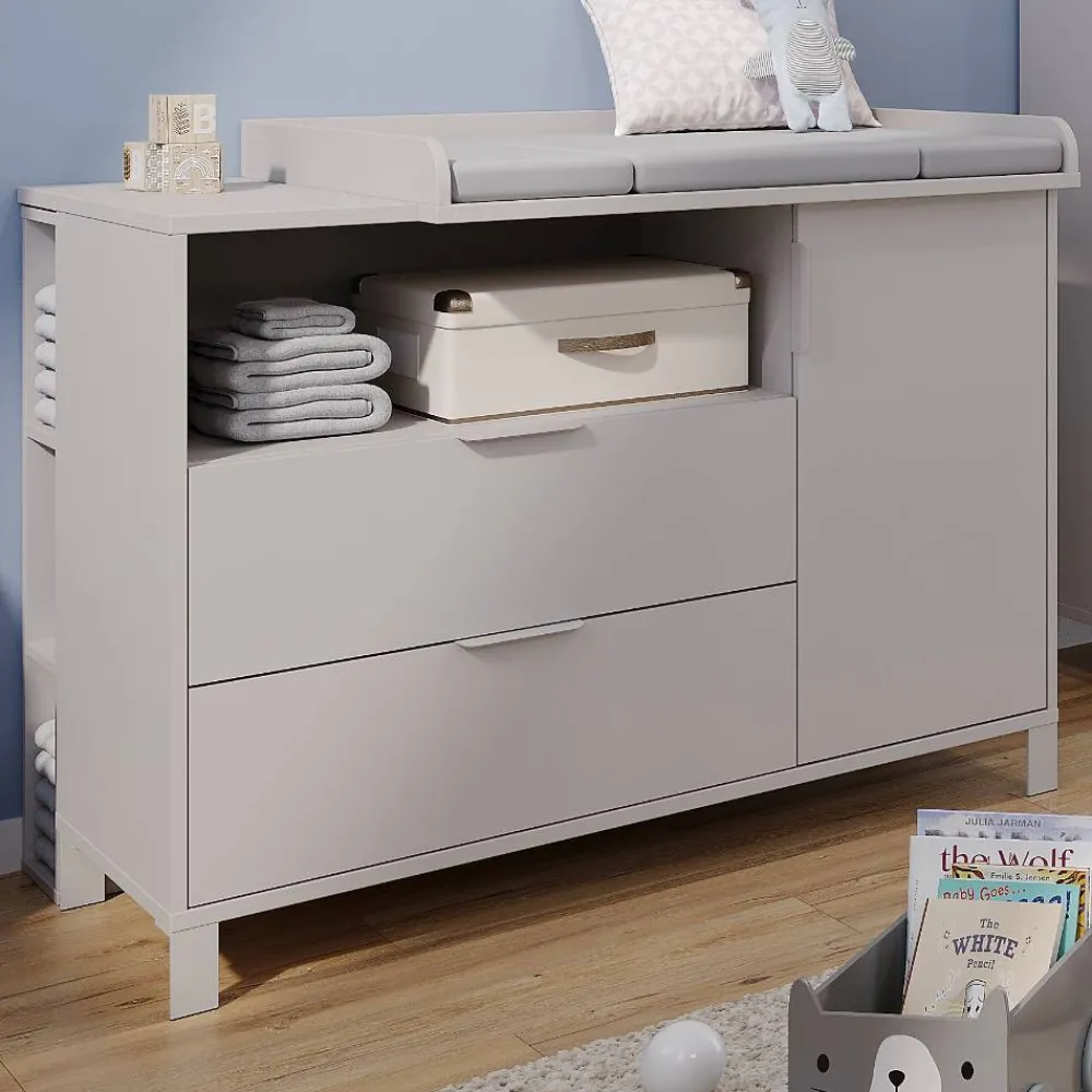 Wohnen Kinderkommoden|Kindermöbel*Kommode Wickelkommode in Hellgrau - Afilon