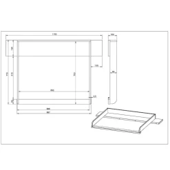 Wohnen Kinderkommoden|Kindermöbel*Kommode Wickelkommode in Hellgrau - Afilon