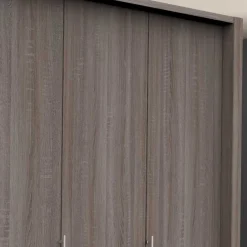 Wohnen Kompakt Kleiderschrank in Holzoptik Eiche dunkel - Crenba