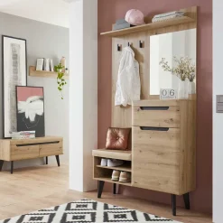 Wohnen Kompakte Garderobe im Skandi Design - Olcian