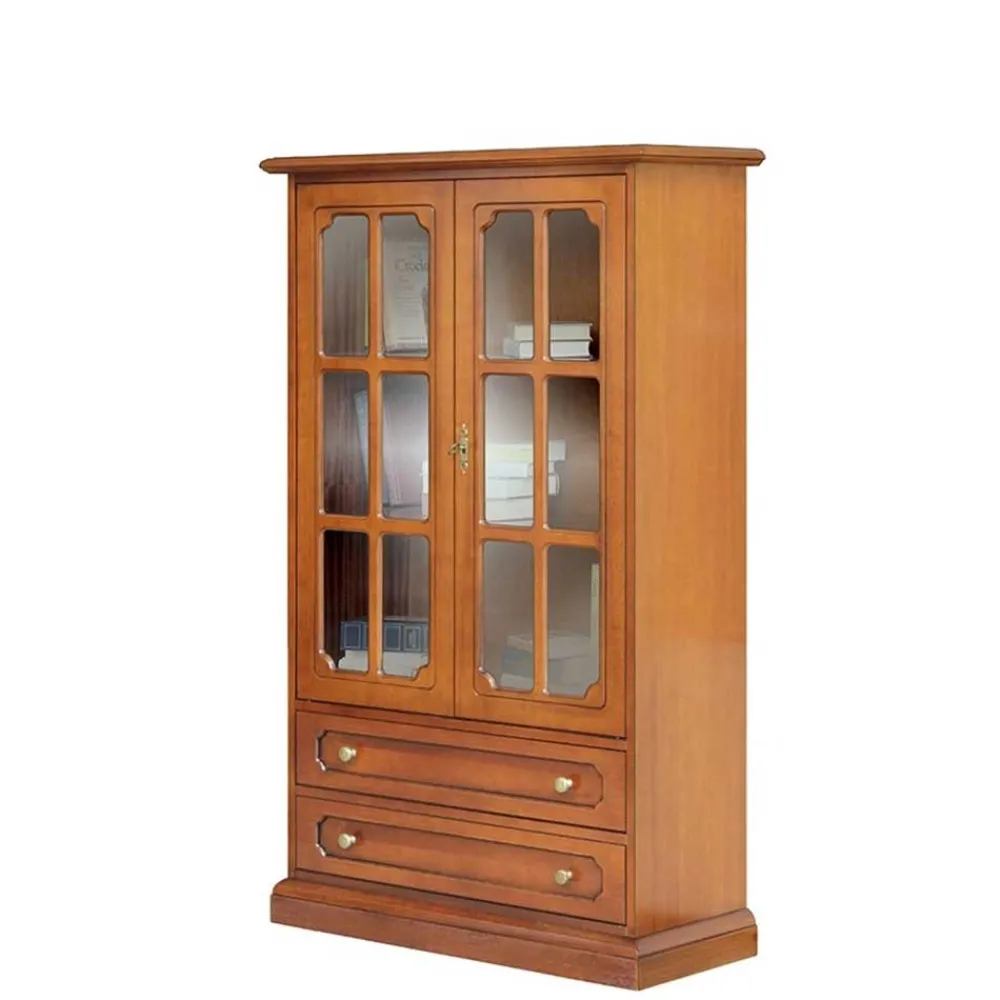 Wohnen Esszimmer-Vitrinen|Esszimmerschränke*Kompakte Vitrine in Nussbaumfarben - Kimms