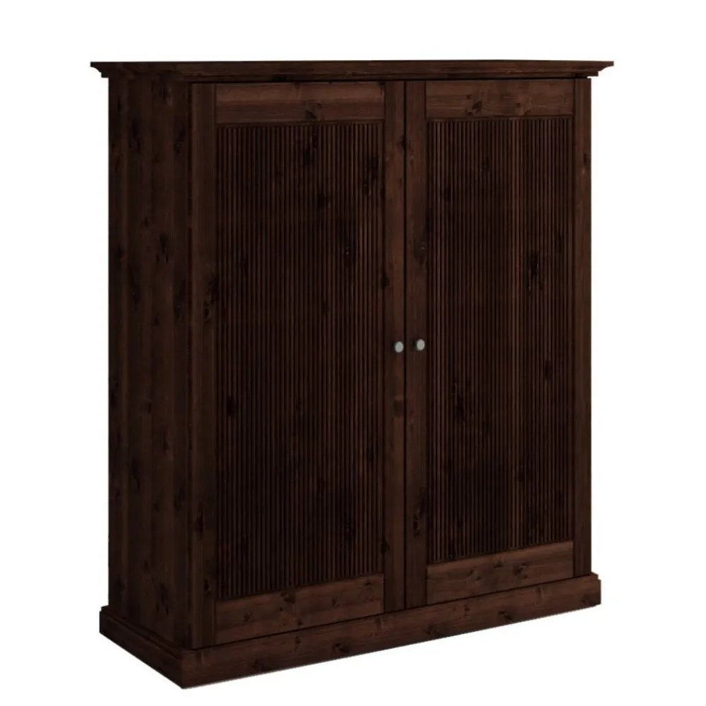 Wohnen Braune Möbel|Kleiderschränke*Kompakter Kleiderschrank im Modern-Country-Style - Nauizia