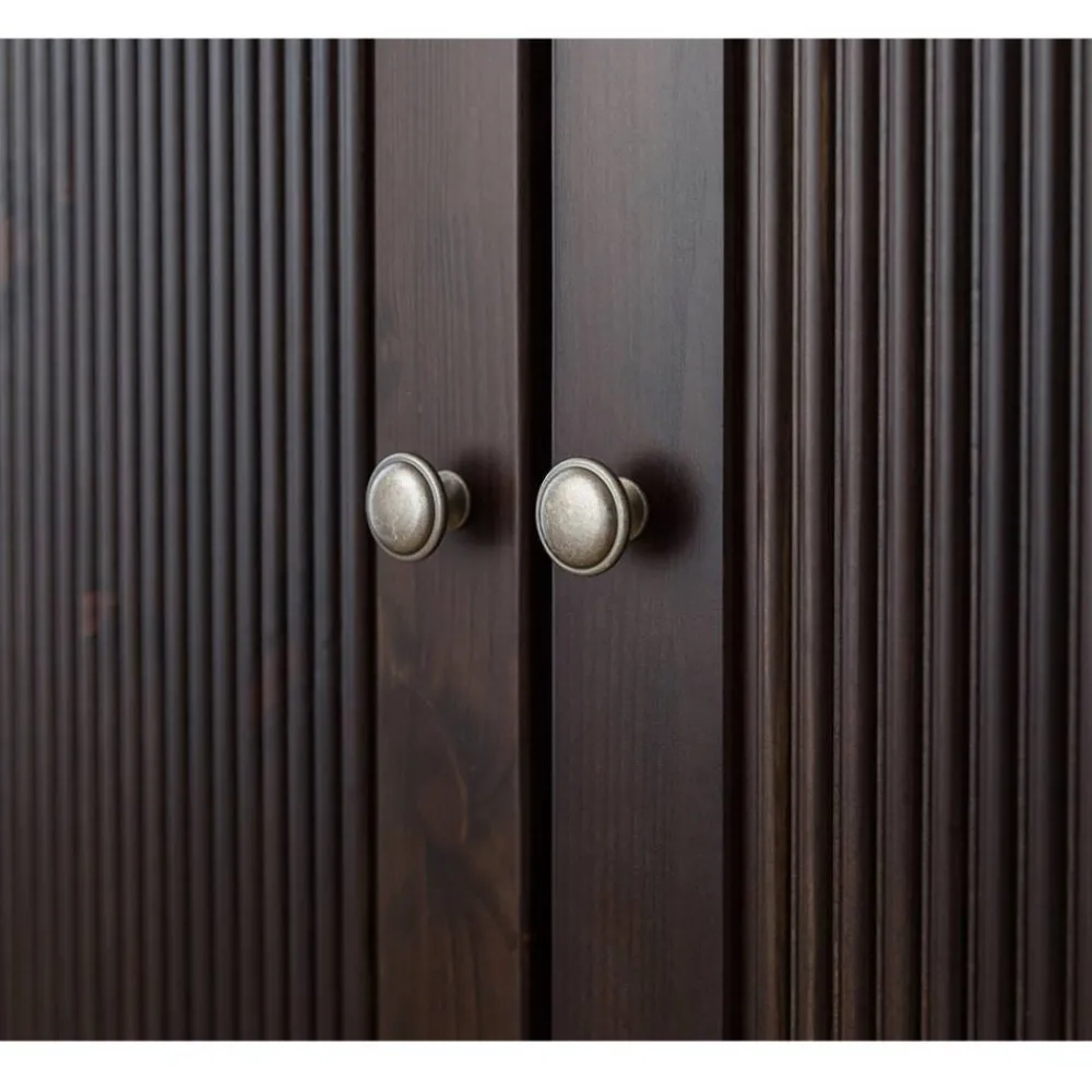 Wohnen Braune Möbel|Kleiderschränke*Kompakter Kleiderschrank im Modern-Country-Style - Nauizia