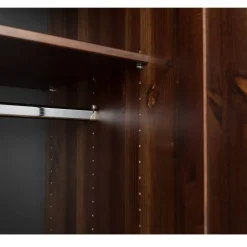 Wohnen Braune Möbel|Kleiderschränke*Kompakter Kleiderschrank im Modern-Country-Style - Nauizia