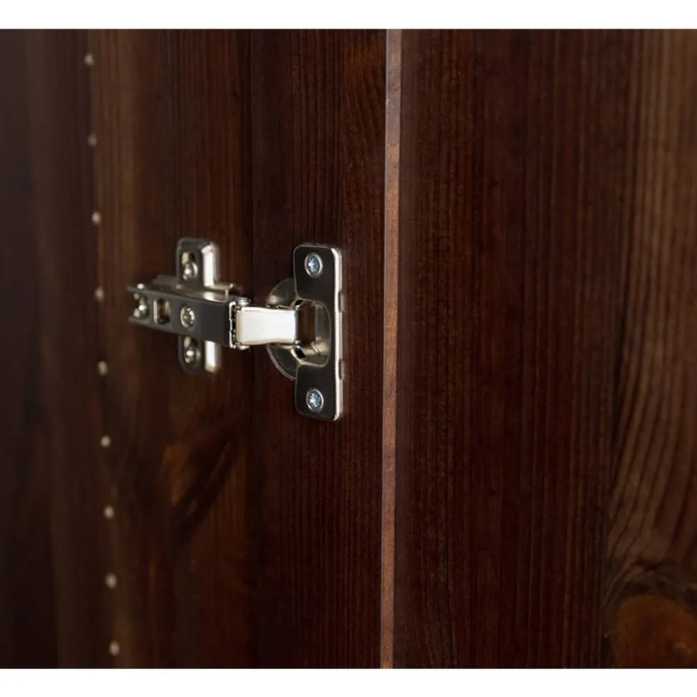 Wohnen Braune Möbel|Kleiderschränke*Kompakter Kleiderschrank im Modern-Country-Style - Nauizia