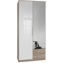Wohnen Jugendzimmerschränke*Kompakter Kombi-Kleiderschrank 91x199x58 cm - Grands