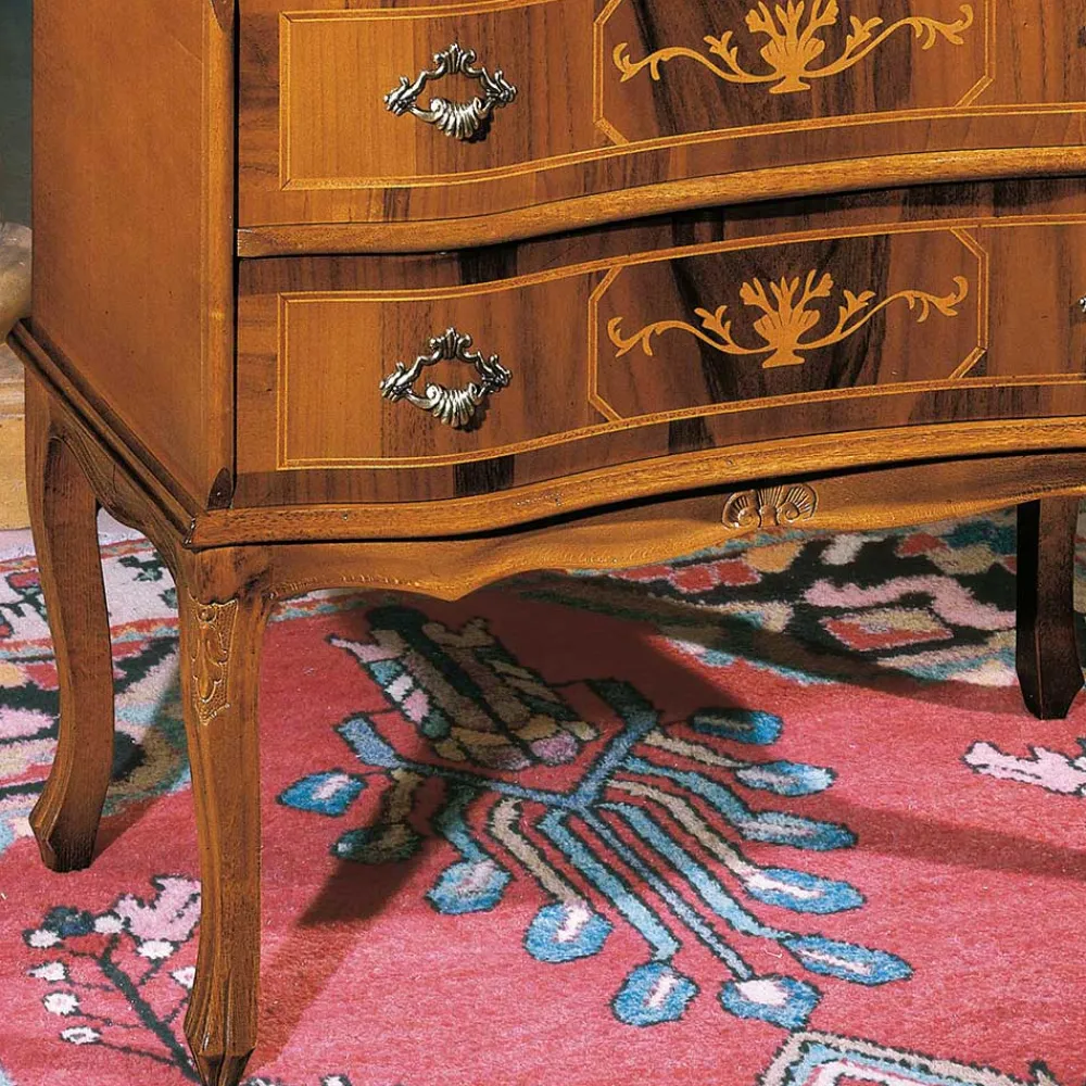 Wohnen Kompakter Schreibsekretär in Nussbaum Agosto im Barockstil