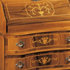 Wohnen Kompakter Schreibsekretär in Nussbaum Agosto im Barockstil