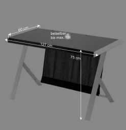 Wohnen Kompakter Schreibtisch in Schwarz und Weiß - Tulcea