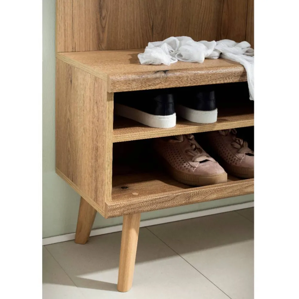 Wohnen Garderoben|Garderoben*Kompakt-Garderobe in Eiche Optik und Graugrün - Oliva