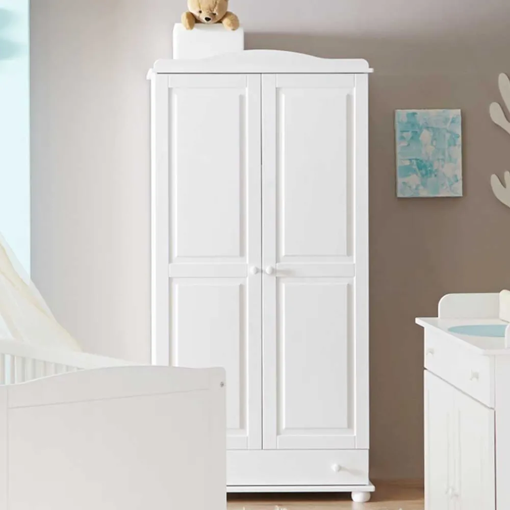 Wohnen Babyzimmer Komplett|Babyzimmermöbel*Komplett Babyzimmer Narcisso in Weiß (fünfteilig)