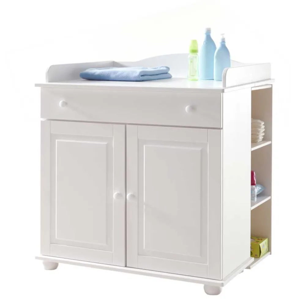 Wohnen Babyzimmer Komplett|Babyzimmermöbel*Komplett Babyzimmer Narcisso in Weiß (fünfteilig)