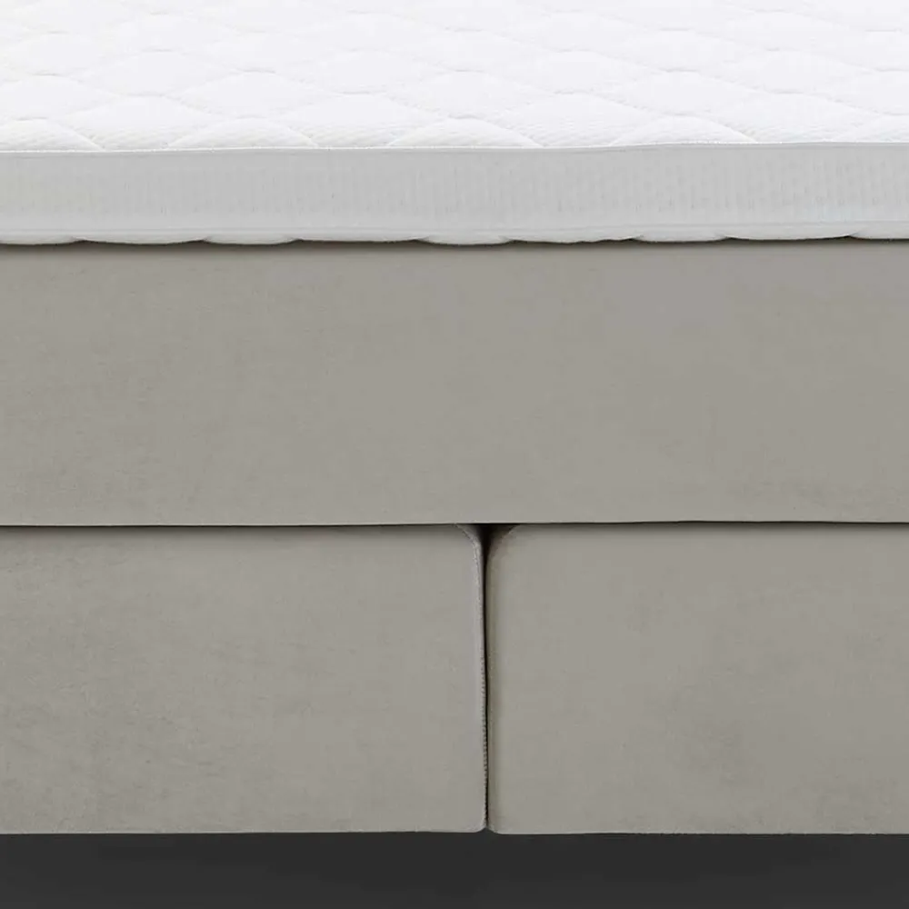 Wohnen Weiße Möbel|Betten*Komplett Boxspringbett in Creme - Skowera