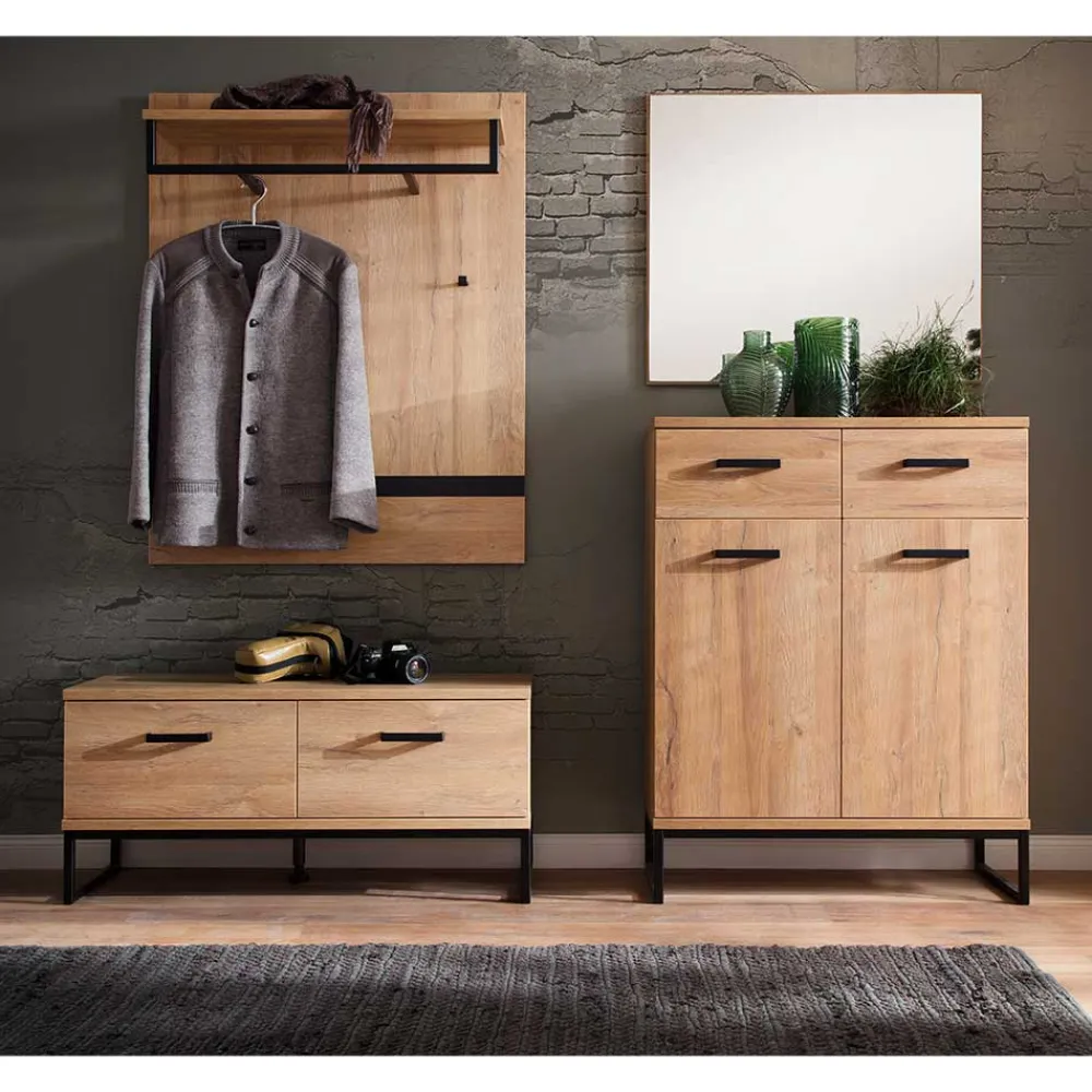 Wohnen Garderoben|Garderoben*Komplett Flureinrichtung im Loft Style - Truvisas (vierteilig)