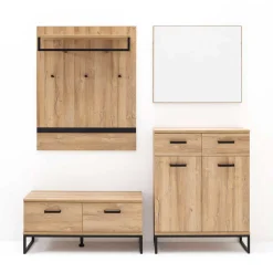 Wohnen Garderoben|Garderoben*Komplett Flureinrichtung im Loft Style - Truvisas (vierteilig)