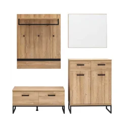 Wohnen Garderoben|Garderoben*Komplett Flureinrichtung im Loft Style - Truvisas (vierteilig)