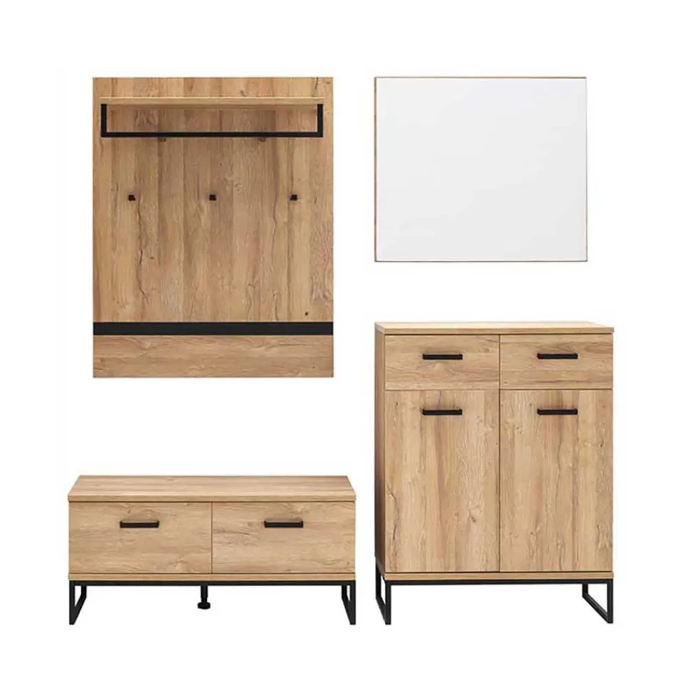 Wohnen Garderoben|Garderoben*Komplett Flureinrichtung im Loft Style - Truvisas (vierteilig)