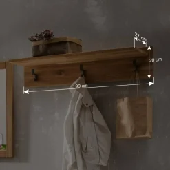 Wohnen Komplett Flureinrichtung aus Holz - Teano (fünfteilig)