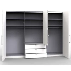 Wohnen Komplett Schlafzimmer Manchester in Weiß (vierteilig)