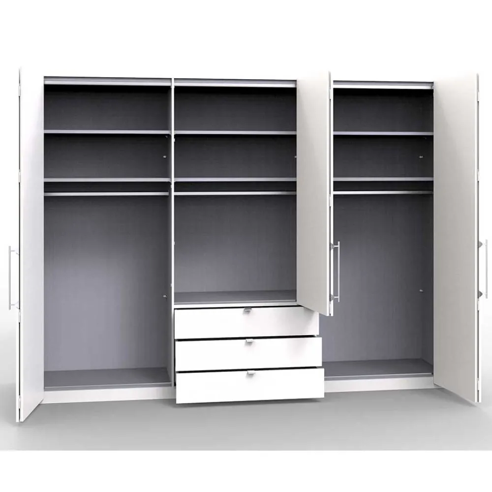 Wohnen Komplett Schlafzimmer Manchester in Weiß (vierteilig)