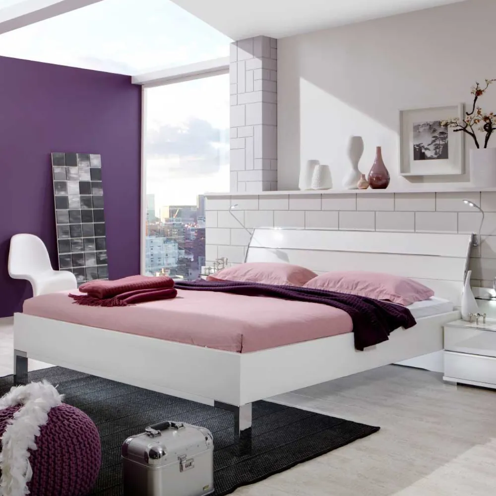 Wohnen Komplett Schlafzimmer Manchester in Weiß (vierteilig)