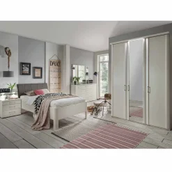 Wohnen Komplett Schlafzimmer Ronis mit Einzelbett in Komforthöhe (fünfteilig)