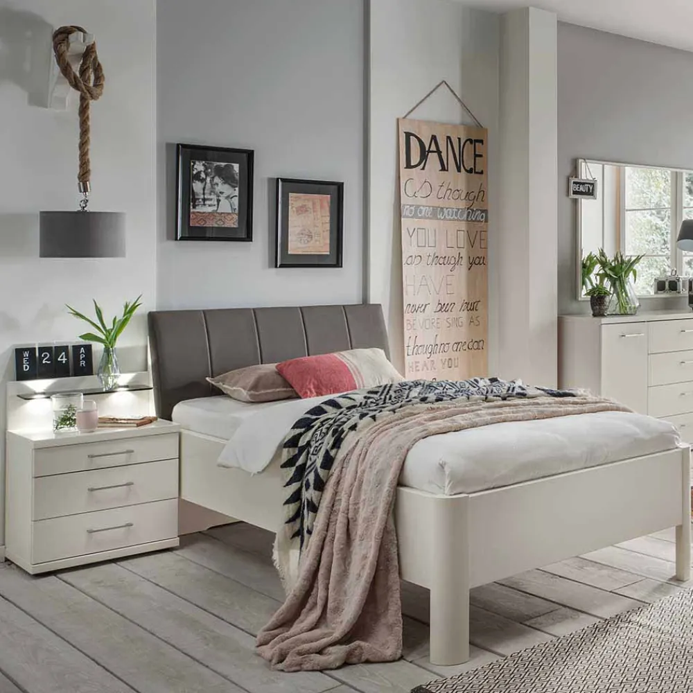 Wohnen Komplett Schlafzimmer Ronis mit Einzelbett in Komforthöhe (fünfteilig)