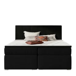 Wohnen Betten|Betten*Komplettbett in Schwarzbraun Stoffbezug - Carbonaro