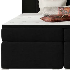 Wohnen Betten|Betten*Komplettbett in Schwarzbraun Stoffbezug - Carbonaro